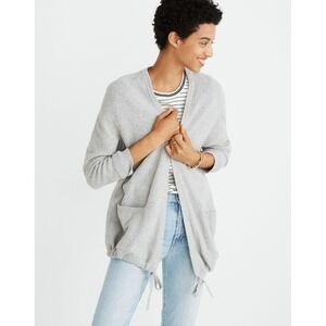 Madewell Womens Palisades Cardigan Sweater Size M Gray Tie‎ Front Casual Cozy